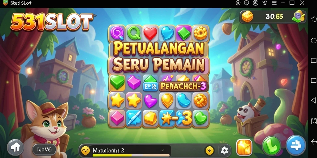 Tampilan gameplay seru dalam 531SLOT dengan tantangan Match-3.