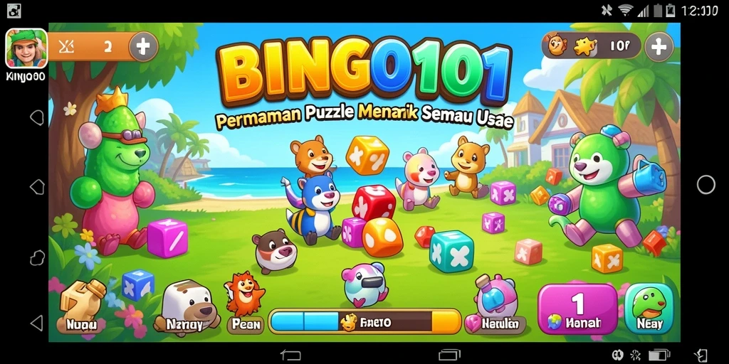 Tampilan gameplay seru dalam BINGO101 yang menantang.