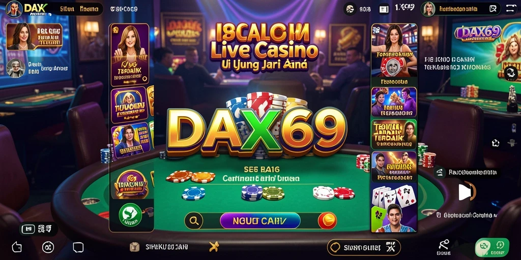 Tampilan menarik dari gameplay <strong>Live Casino</strong> DAX69 yang mendebarkan.