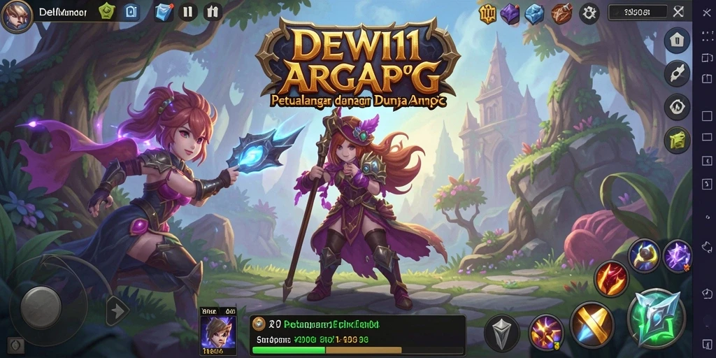 Tampilan gameplay DEWI11 yang memukau dalam pertarungan ARPG.