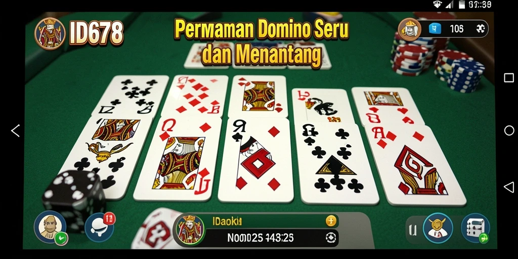 Tampilan gameplay seru dalam permainan Domino ID678.