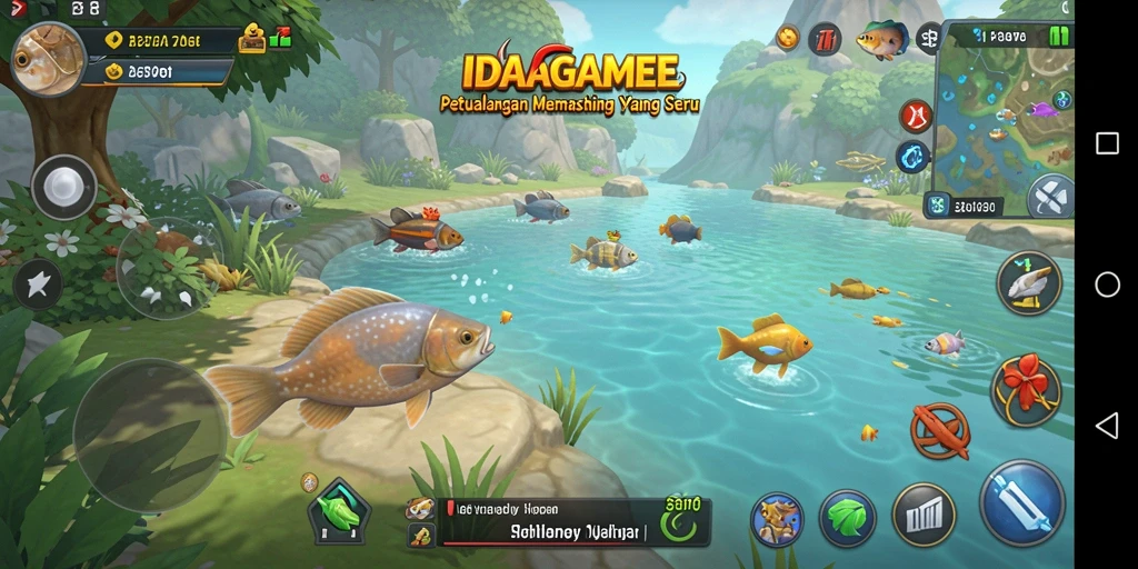 Gameplay memancing yang seru dan menggembirakan di IDAGAME.