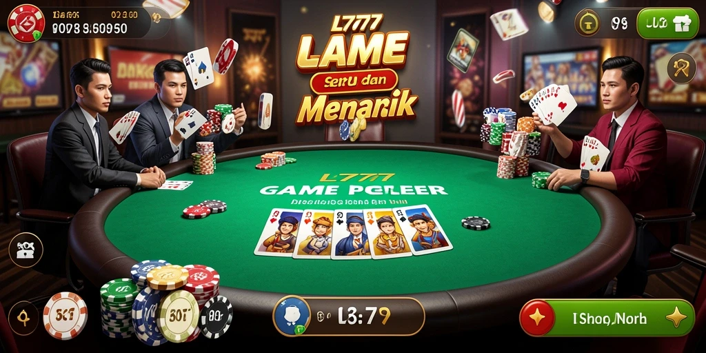 Tampilan gameplay Poker yang mendebarkan di L777.