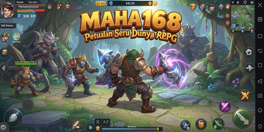 Tampilan gameplay RPG yang dinamis dan menarik di MAHA168.