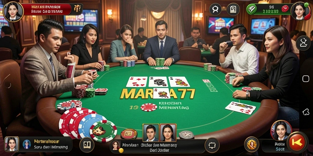 Tampilan gameplay seru dalam MARINA77 dengan fitur poker yang menarik.