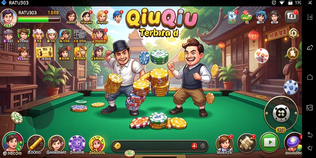 Tampilan gameplay QiuQiu di RATU303 yang seru.