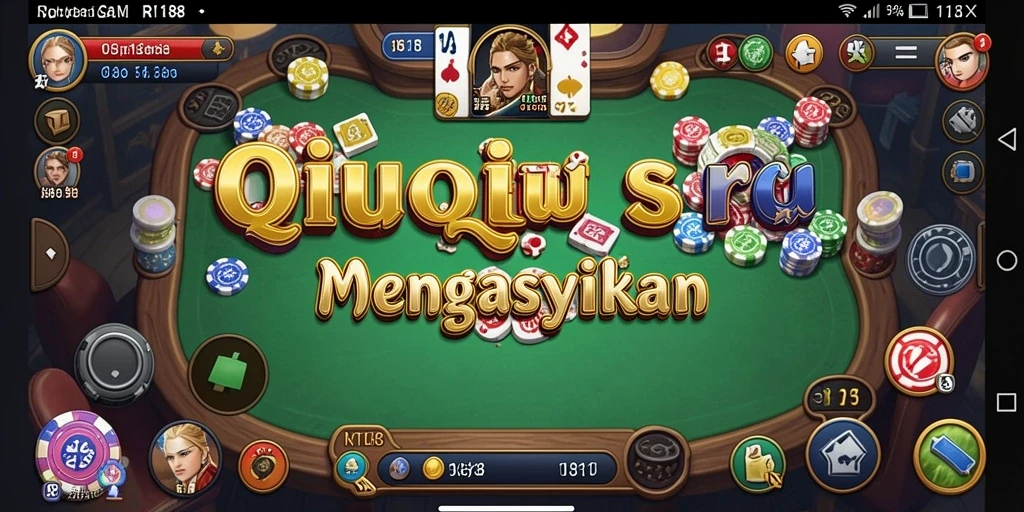 Screenshot RI188 menampilkan gameplay QiuQiu yang menegangkan.