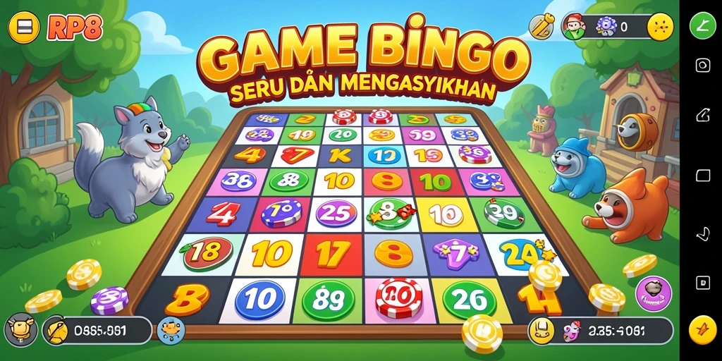 Tampilan gameplay Bingo yang mendebarkan di RP8.
