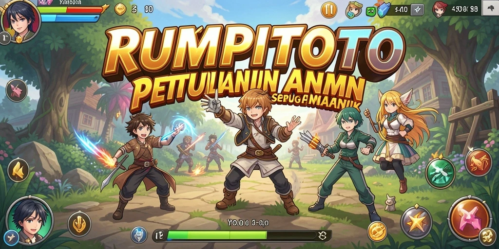 Gameplay seru RUMPITOTO dengan karakter anime ikonik.