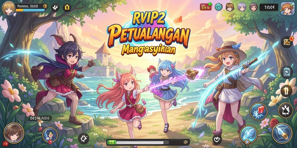 Tampilan menarik dari gameplay RVIP2 dengan karakter anime yang memukau.