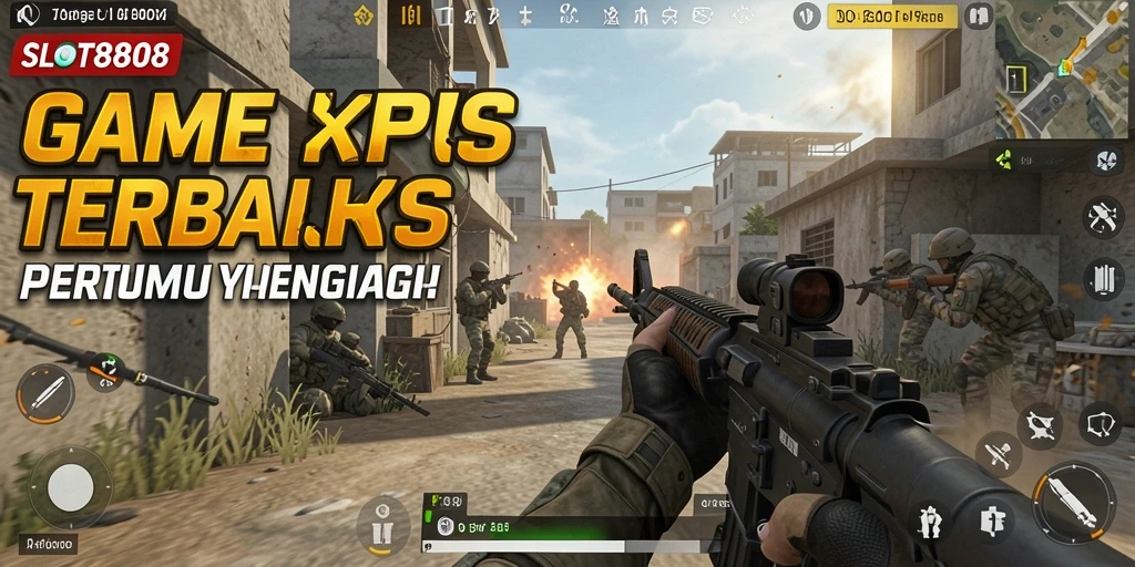 Screenshot gameplay menampilkan aksi intens dalam pertempuran FPS.