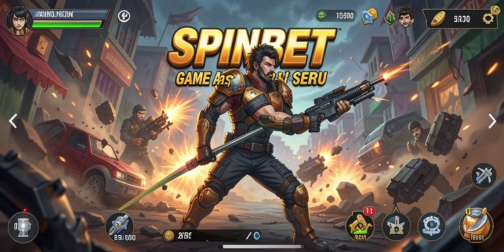 Tangkapan layar utama gameplay SPINBET yang penuh aksi dan tantangan seru.