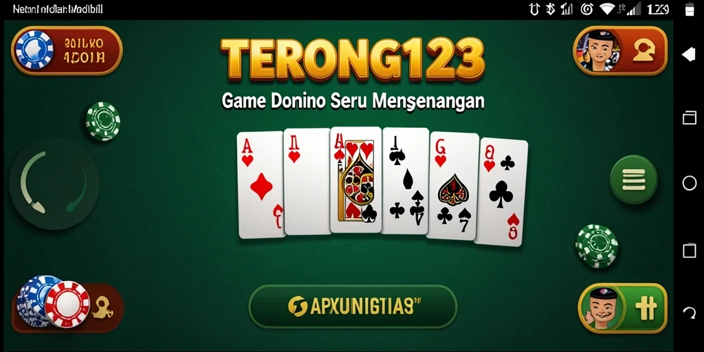Tampilan gameplay seru dari permainan Domino TERONG123.