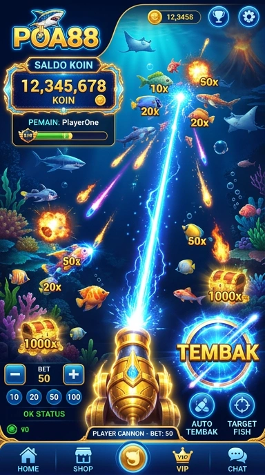 Tampilan antarmuka utama poa88 yang user-friendly.
